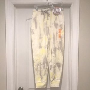 Yellow/grey tie-dye sweatpants.  Never worn.  Tags still on.